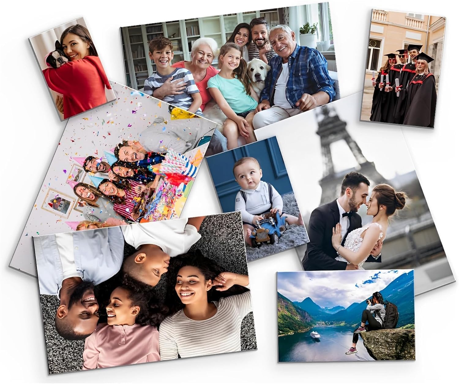 ZHADDLI Custom Photo Prints-water resistant(10pcs, 8" Lx10 W) - Photo Printing Services -Standard Size - Glossy - UNFRAMED