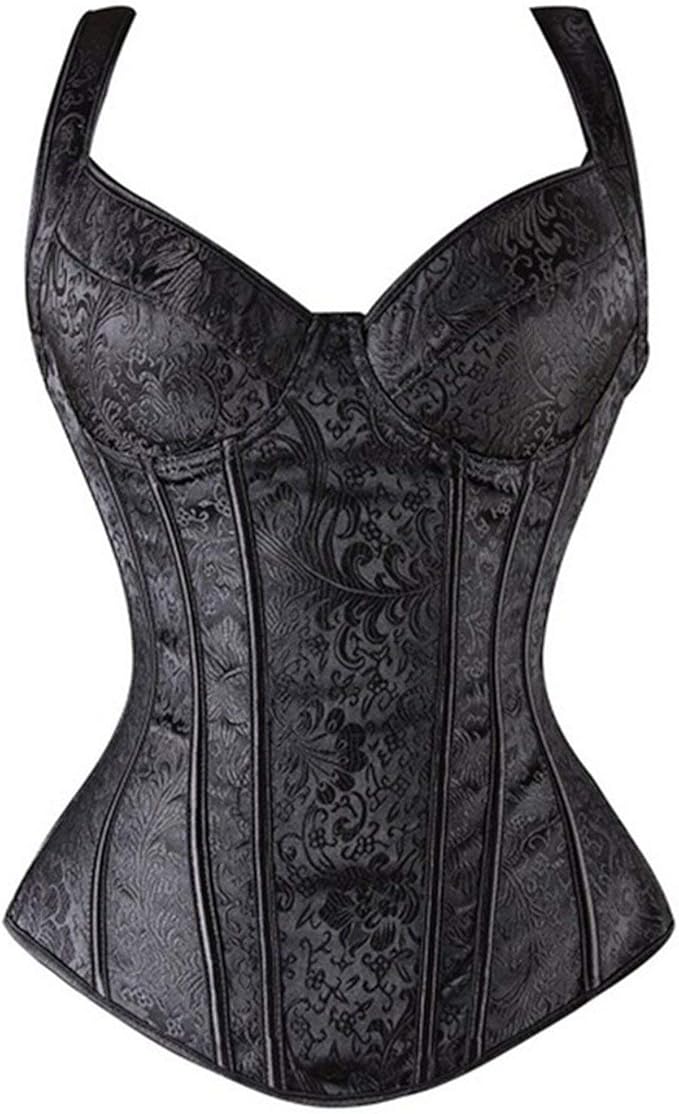 Damen Vollbrust Korsett Taillen Training Steampunk Gothic Mieder ...