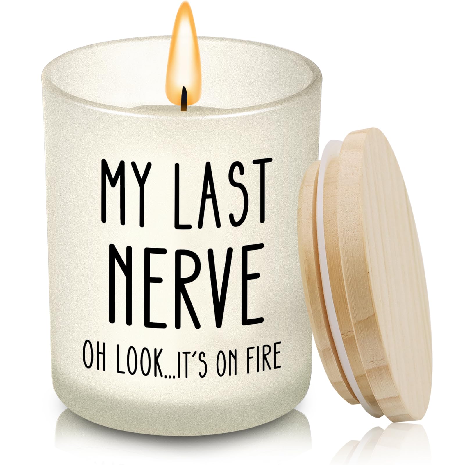 Mothers Day Gifts for Mom Wife Daughter Sister Grandma Funny Home Decor Mom Gift Spa Self Care Birthday Gifts for Women Her Coworkers Best Friend Mother's Day Unique Gift Ideas, My Last Nerve Candle