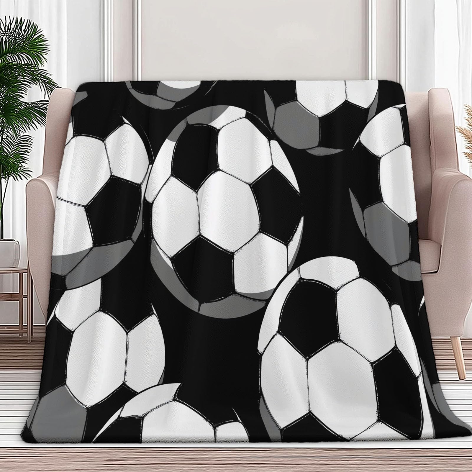 Plaid canapé football couverture polaire flanelle pour soirée match salon