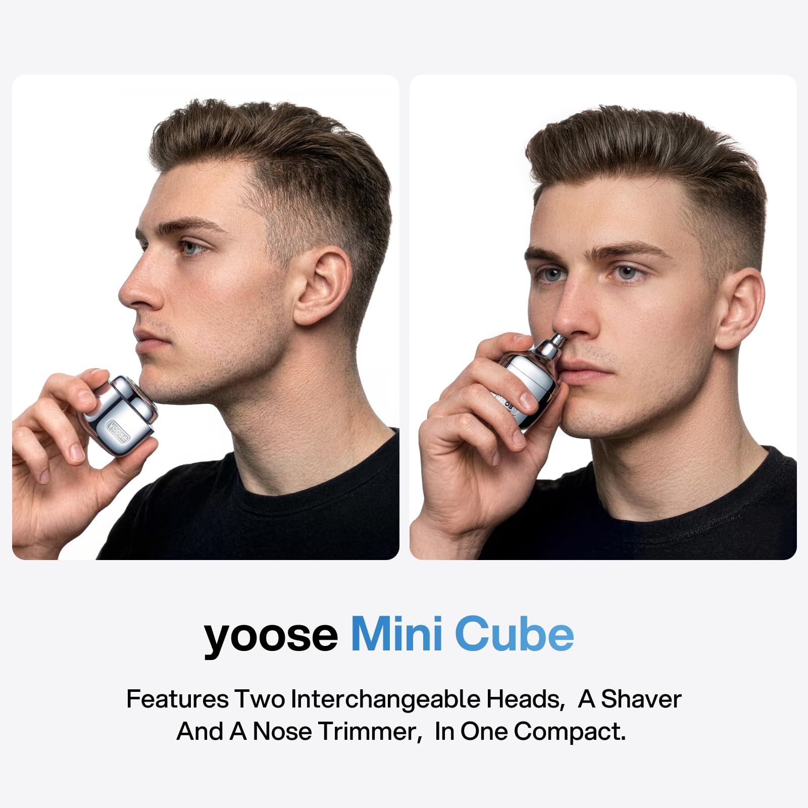yoose 2-in-1 Electric Shaver and Nose Hair Trimmer for Men