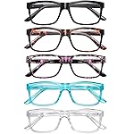 AIMISUV 5 Pack Reading Glasses for Women Men Blue Light Blocking - UV Filter Computer Readers,Anti Eyestrain Eyeglasses