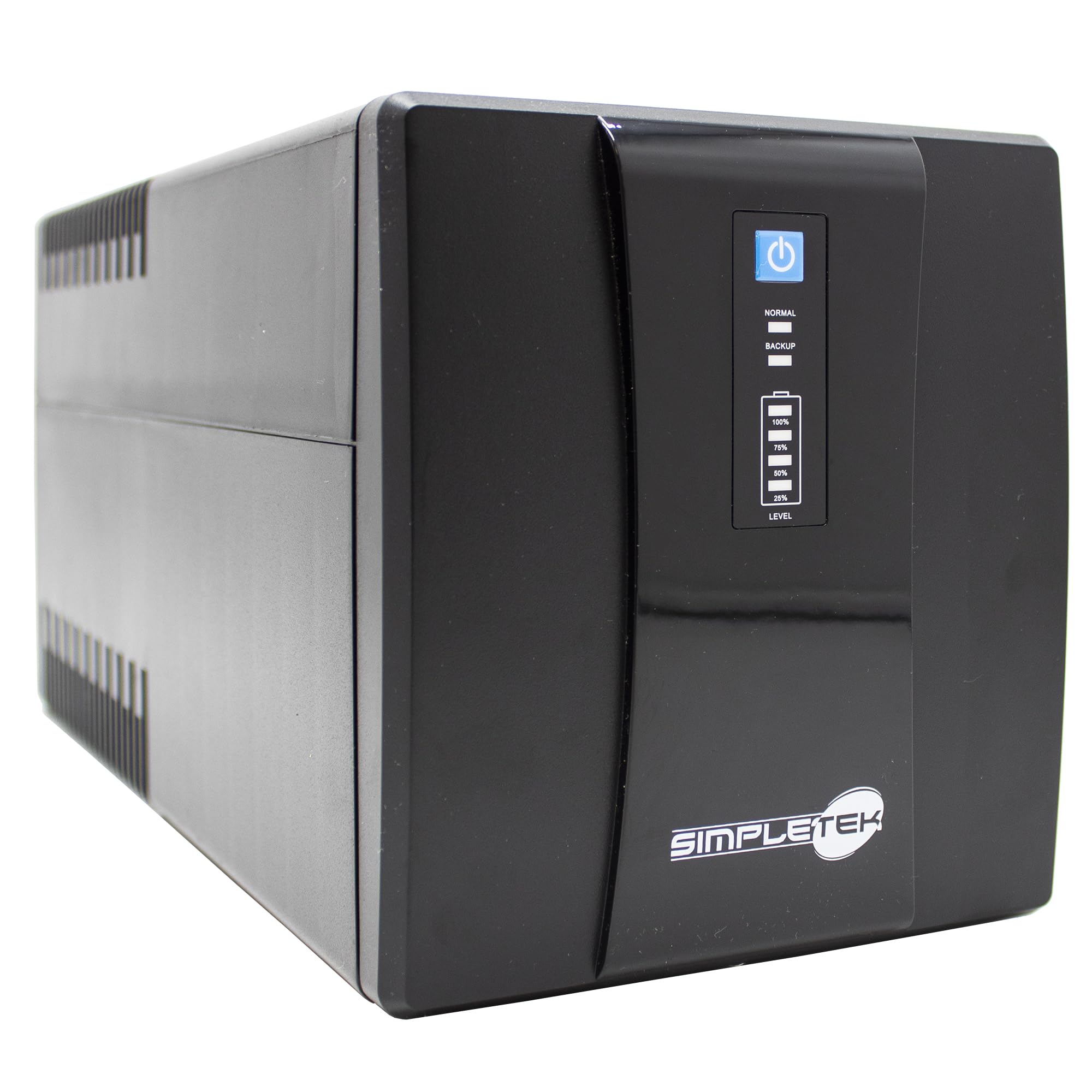 SIMPLETEK - Gruppo di continuità (UPS) 1200VA/720W con 4 prese AVR, protezione sovratensioni e cavo incluso