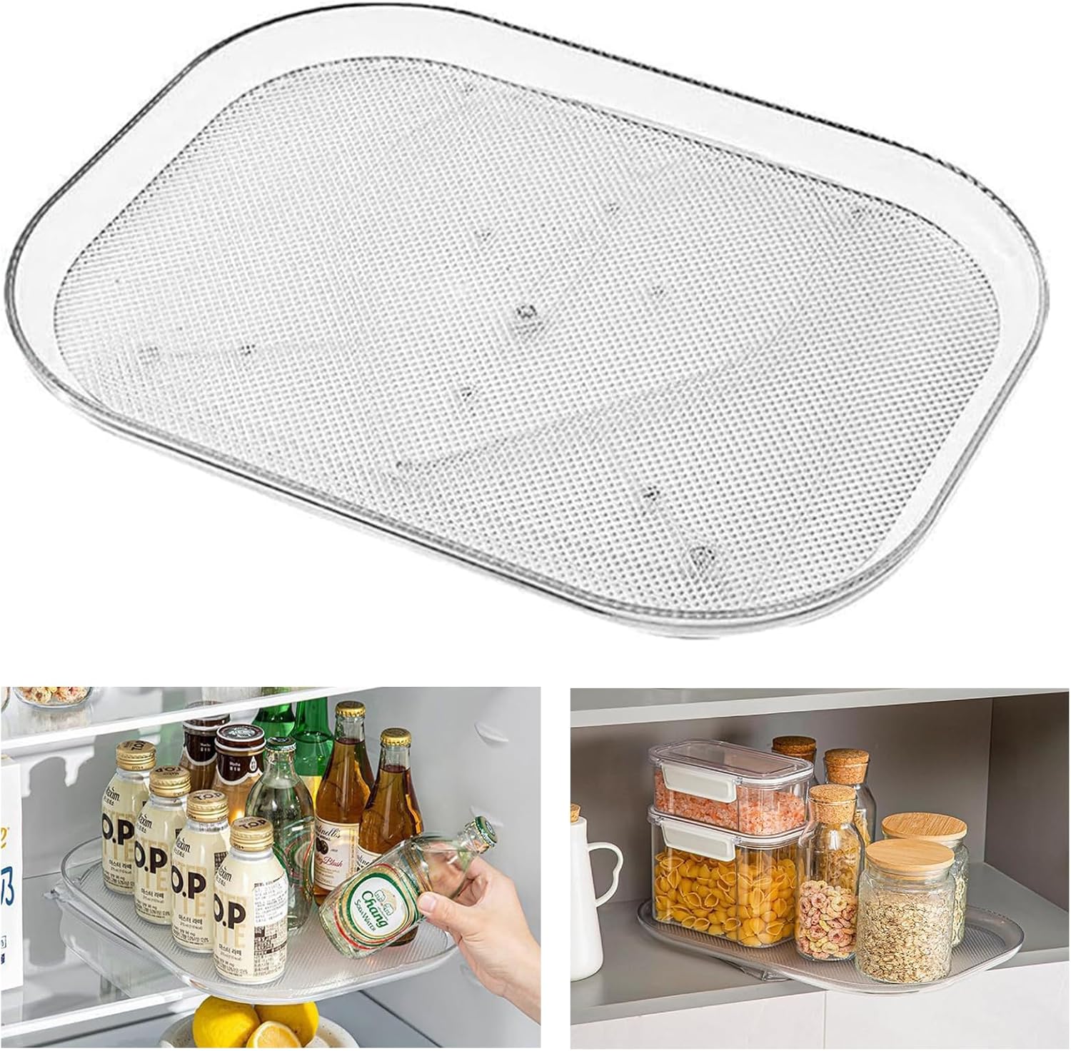 iForHomery Square Lazy Susan for Refrigerator, Lazy Susan