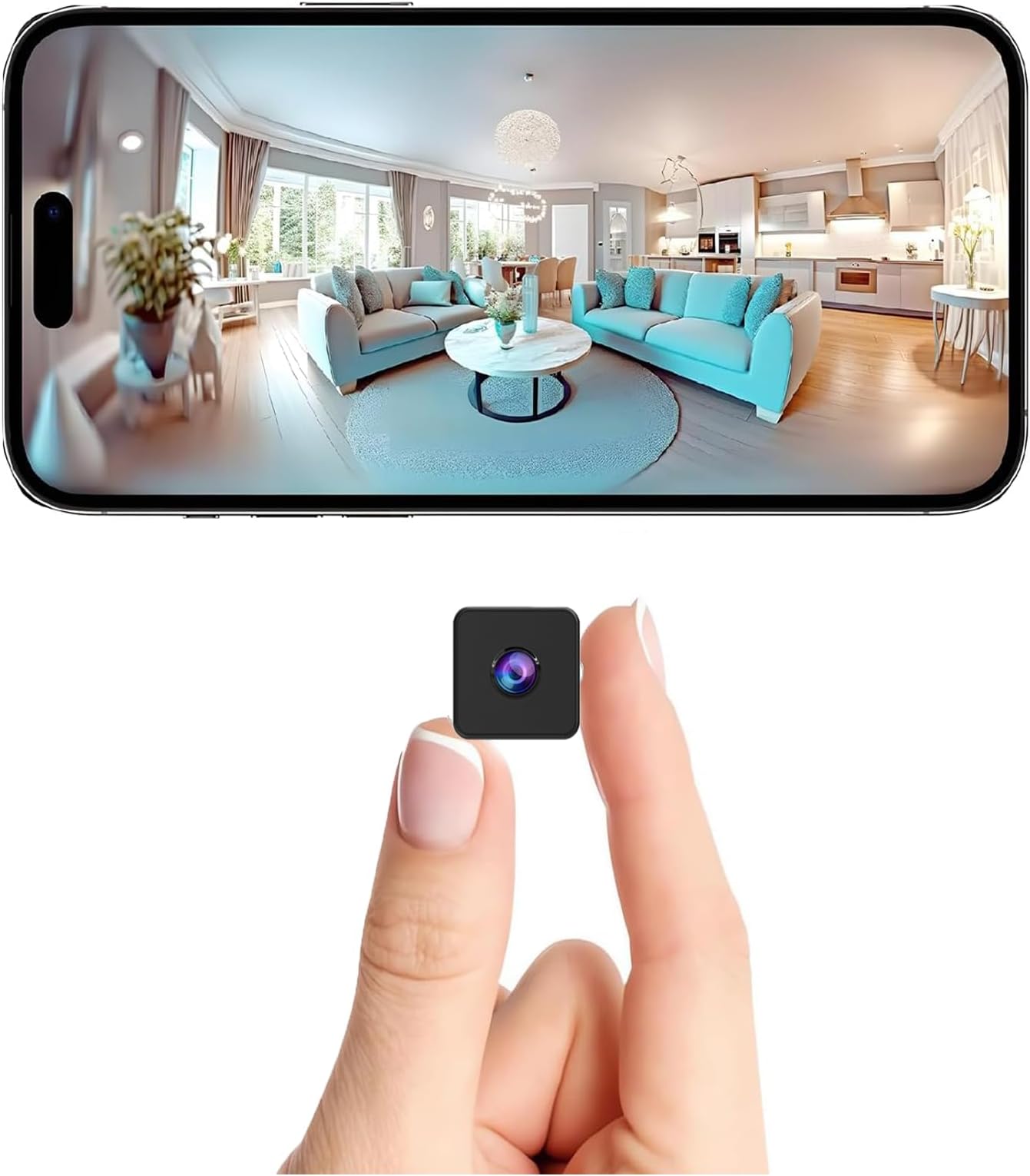 Mini Camera Home Wireless Security Cam Indoor HD Camera Small Smart WiFi House Portable Cameras Tiny House Nanny Body Cam Battery Life Powered Body Cameras 150 Wide Angle Night Vision Motion Detection