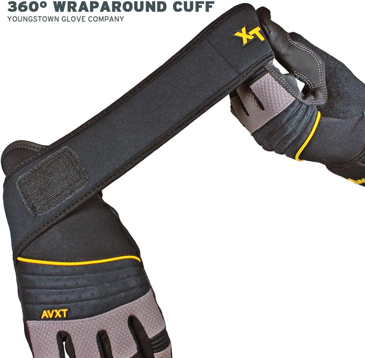 Youngstown Glove Anti-Vibe XT Vibration Dampening Mechanic Work Gloves For Men - Durable, Washable, Anti-Slip Palms - Dark Gray, Medium