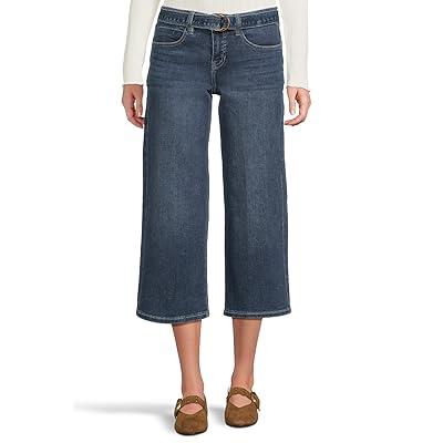 Liverpool Los Angeles Petite Mid Rise Belted Crop Wide Leg Jeans 25 Women
