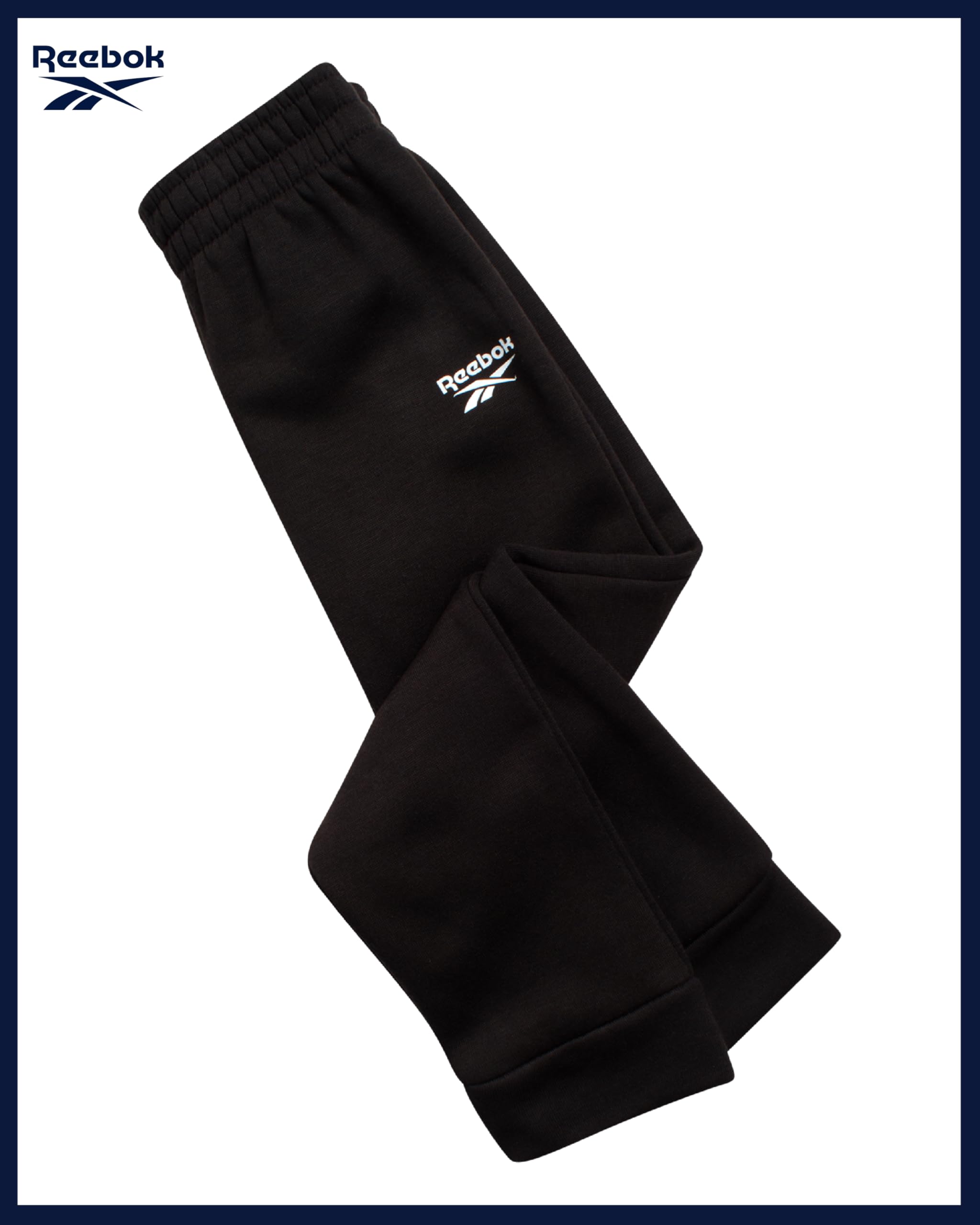 Reebok Set di pantaloni da bambino, 3 pezzi, t-shirt, felpa con cappuccio e jogger, set da jogging in pile, per taglie da bambino