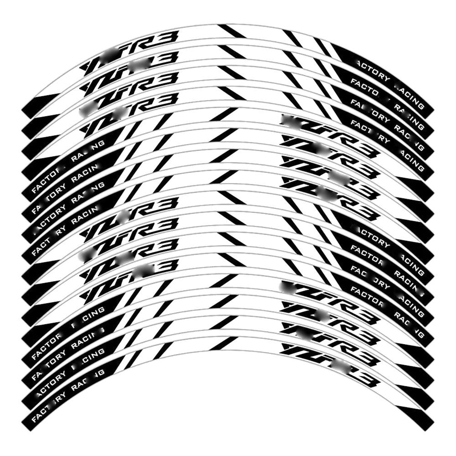Applique for for YZF-R3 for YZF R3 for YZFR3 Motorcycle Reflective Sticker Inside of Hub Decals Rim Stripe Tape Waterproof(A7)