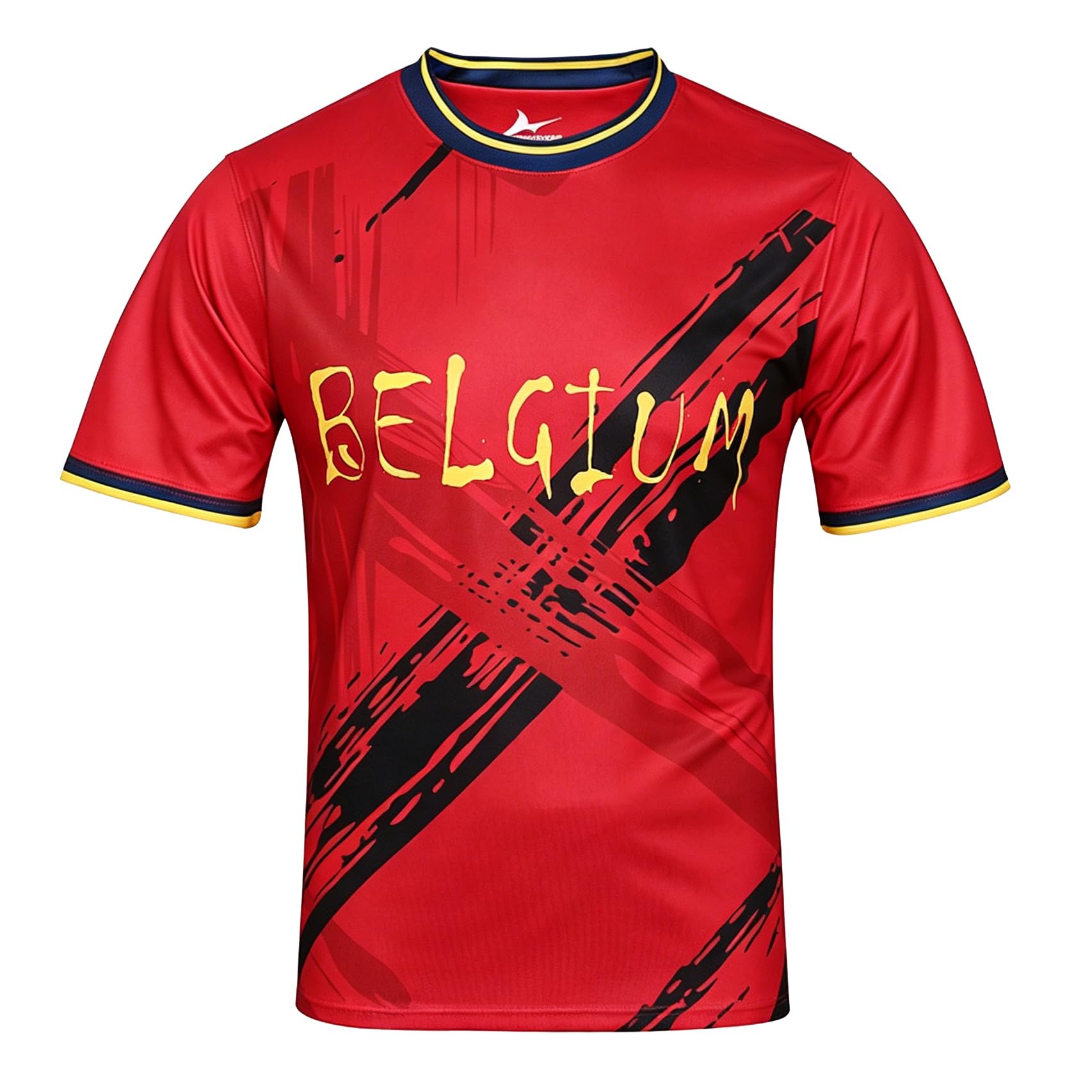 2026 Football Cup T Shirts Soccer Fans 48 National Teams Sport Casual National Flag Printing Short Sleeve Mens Womens Training Stretch Breathable Quick Dry Tee Shirt Belgium XXL — image 1