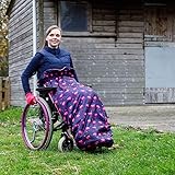 Wheelchair+Blanket+%7C+Fleece-Lined+%26+Waterproof+%7C+Universal+fit+for+Manual+and+Powered+wheelchairs+%7C+Adult+Size+%28Navy+Flamingo%29