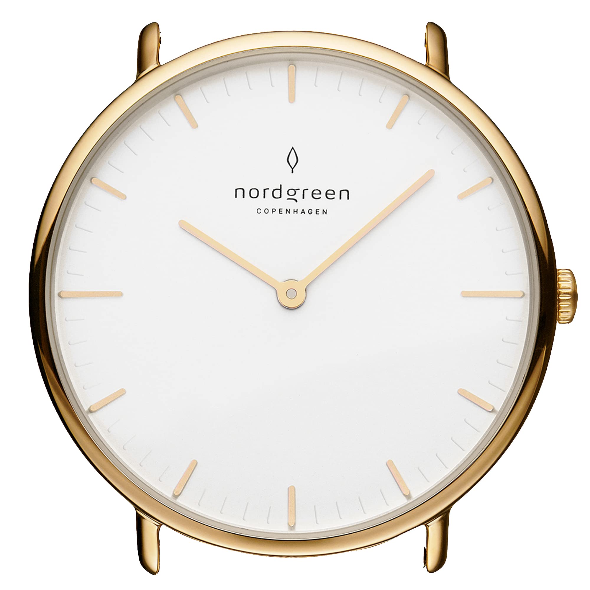 Nordgreen orologio di design scandinavo - analogico al quarzo, argento/oro, cinturini in pelle/rete intercambiabili, elegante, unisex, resistente all'acqua, moderno, modello Native
