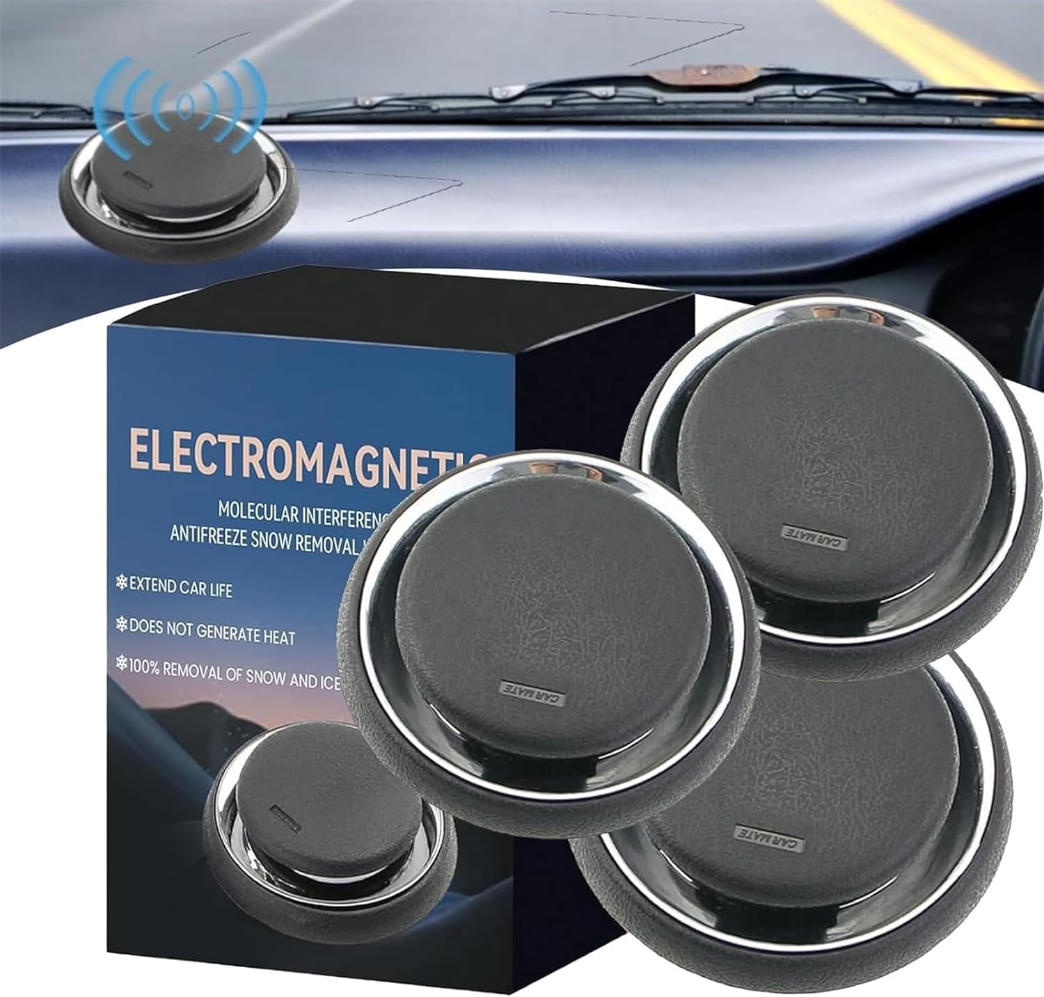 Dégivreur électromagnétique Pour Voiture - Appareil Antigel, Lot De 4, Pour Pare-brise Et Vitres