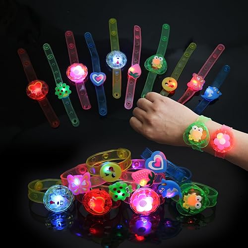 Miniatura 1 de Paquete de 12 pulseras con luz LED, regalos de fiesta, regalos de devolución, bolsas de regalo, juguetes de caja del tesoro, premios de aula,