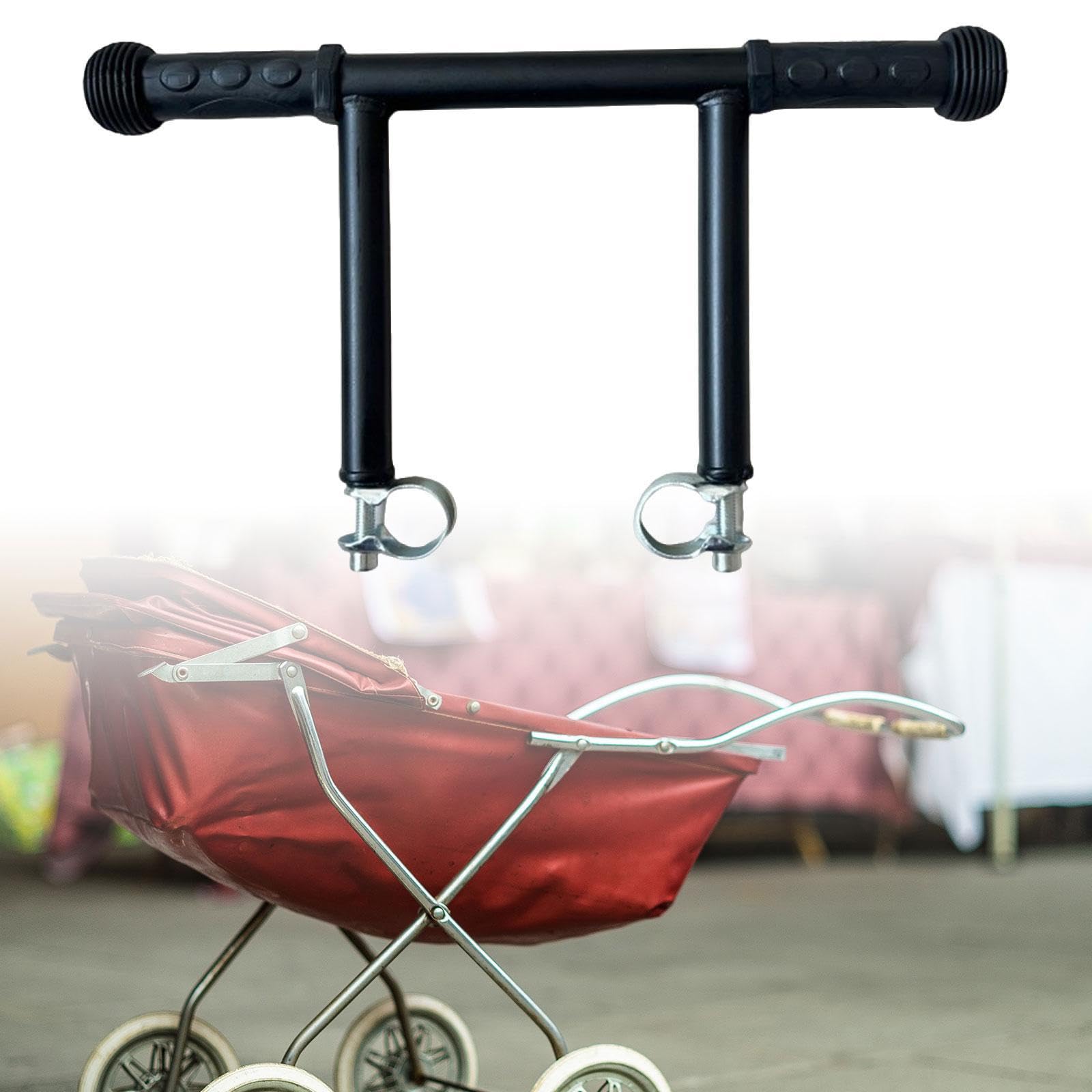 Harilla Extension de poignée de Poussette, Extension de Guidon, accoudoir d'extension de Poussette en métal Robuste pour landaus, Accessoires de Chariot, 1 Pince