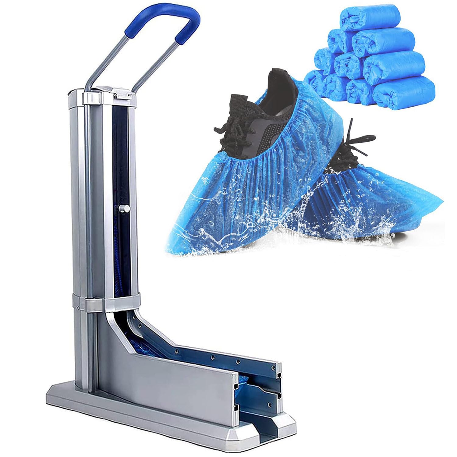 Máquina automática de cubrezapatos portátil con pasamanos para suelos limpios