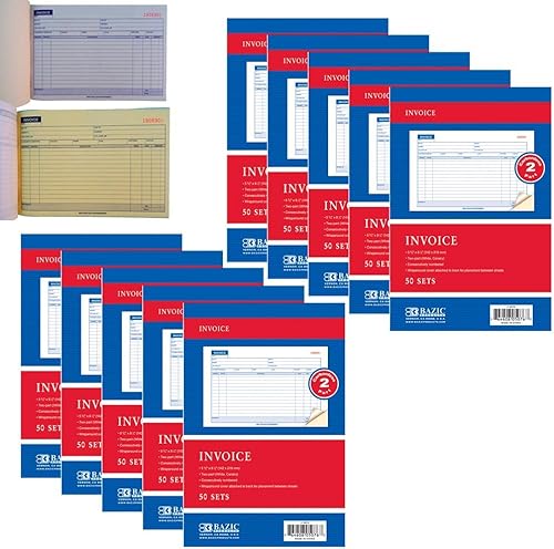 Miniatura 5 de 10 libros Registro de recibo de factura sin carbono 2 parte 50 establece copia duplicada del recibo