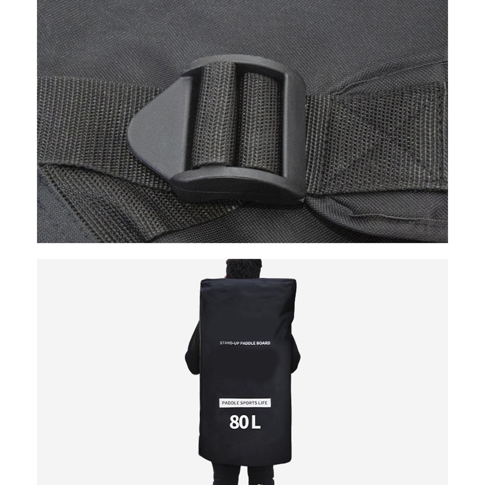 1. Mochila inflable de gran capacidad para tabla de surf, bolsa seca portátil con bolsillo lateral, mochila portátil para tabla de surf, bolsa de viaje con bolsillo lateral pequeño