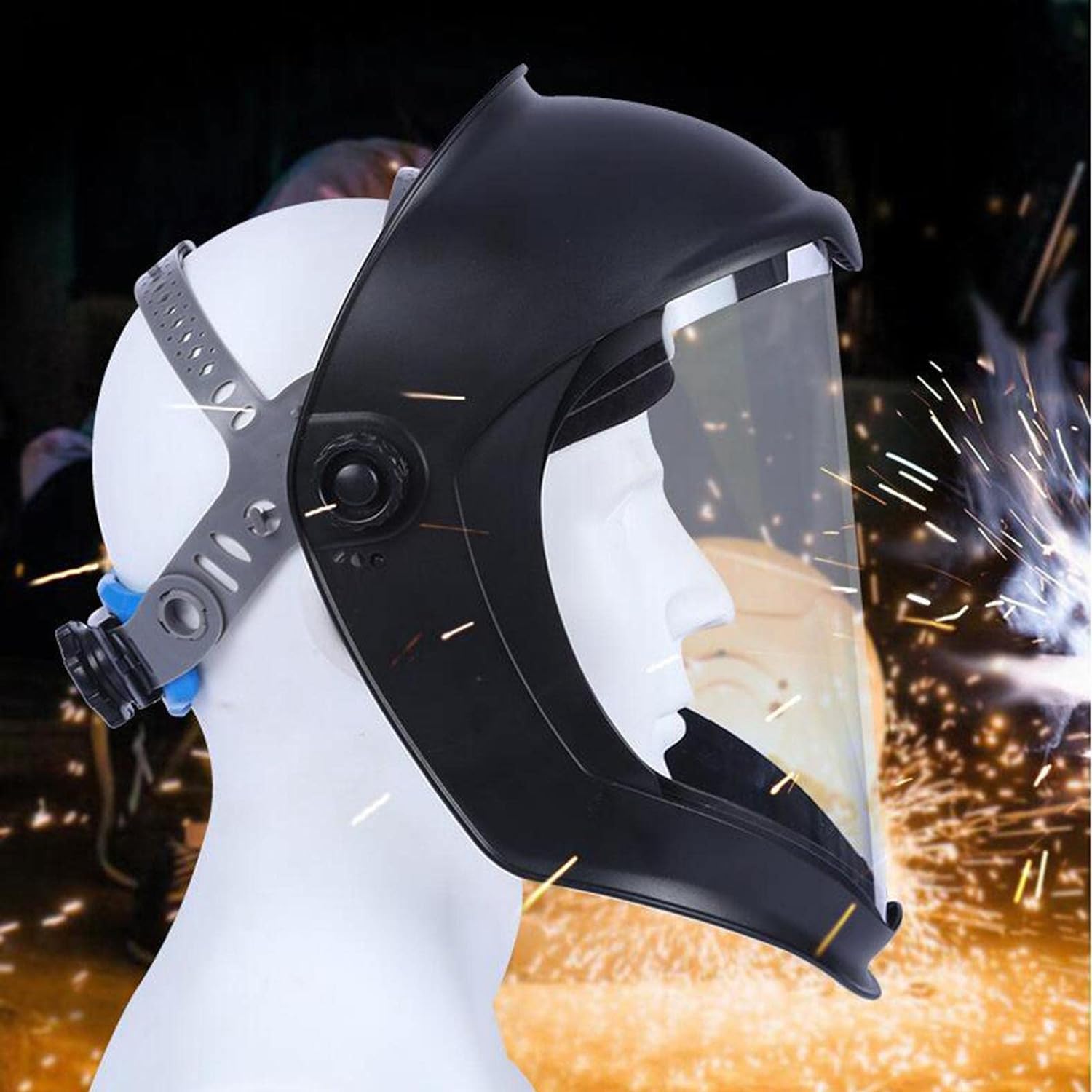 Sharplace Ecran Facial, Visière Housse de Anti-buée Meulage de Sécurité, Protège Contre Chutes, Masque Bandeau Unique