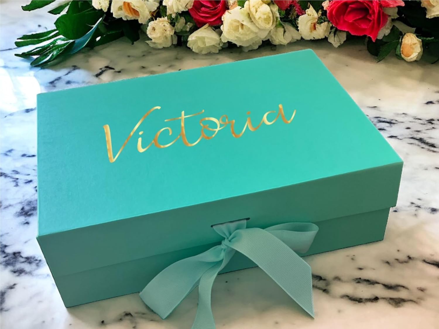 Personalized Christmas Gift Box for Women - Custom Gifts for Christmas - Glass Tumbler Set, Custom Jewelry Box - Mother Day Gift Ideas for Girlfriend, Mom, Grandmom - Bridesmaid Gifts