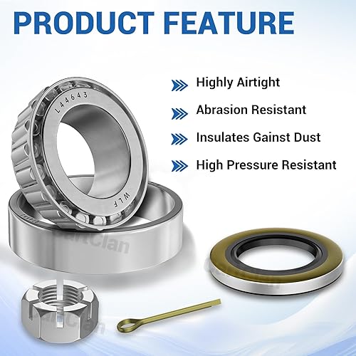 Miniatura 3 de CartClan EZGO TXT - Juego de rodamientos y sellos de eje delantero adecuado para carros de golf eléctricos y gasolina EZGO TXT de 1976 en adelante,