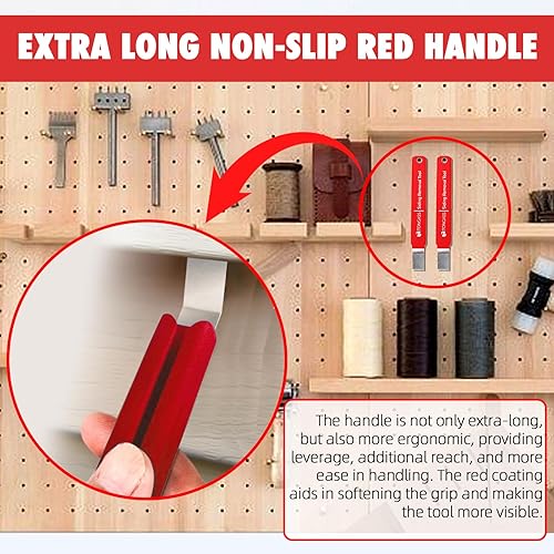 Vista 4 de TonGass (2 unidades, 7 pulgadas) Herramienta de extracción de revestimiento de vinilo con mango extra largo, herramienta de instalación y extracción