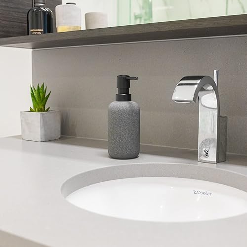 Miniatura 6 de Juego de 2 dispensadores de jabón de baño  Juego de 2 dispensadores de jabón para manos y platos para accesorios de baño  Moderno dispensador de