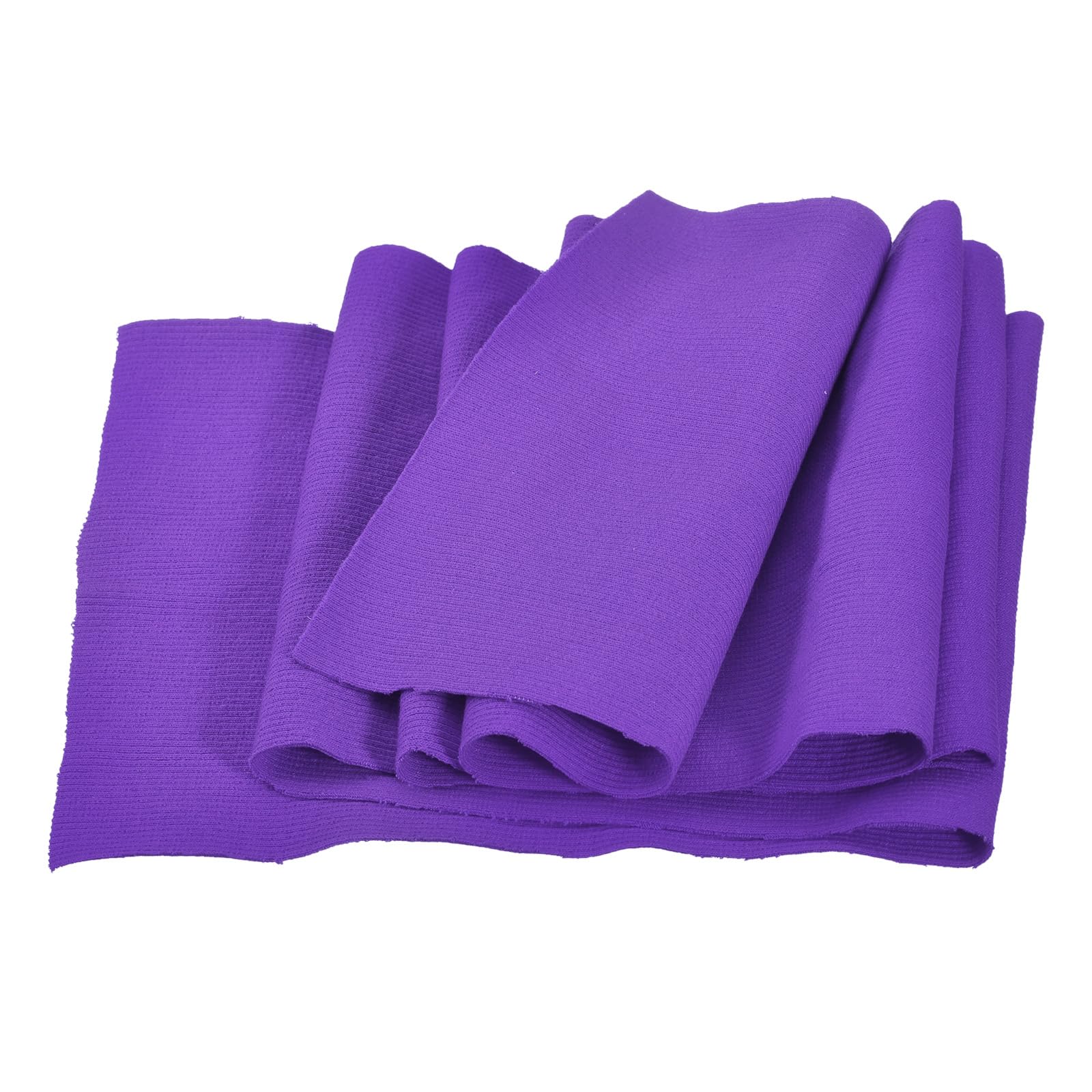 MECCANIXITY 39" Elastic Cuffs Ribbed Trims Cotton Fabric Knit Rib Stretch Tape Cuff Sleeve Waistband for Sewing, 6" Wide Purple
