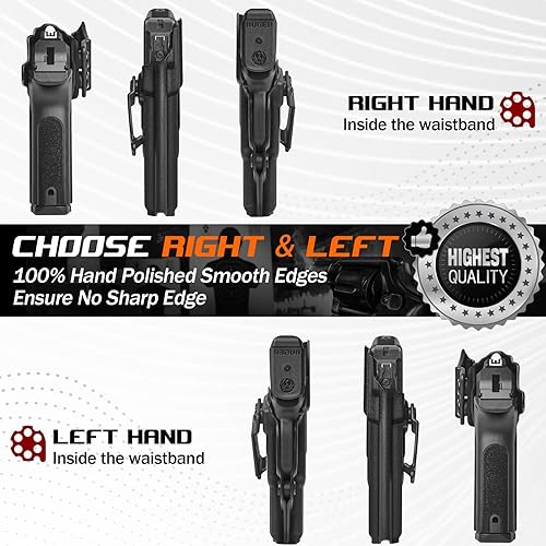 Miniatura 6 de Amberide IWB & OWB KYDEX Holster Fit Ruger Security 9 Pistola, Interior Cintura Oculta Transporte, Inclinación Ajustable & Retención 'Posi-Click',