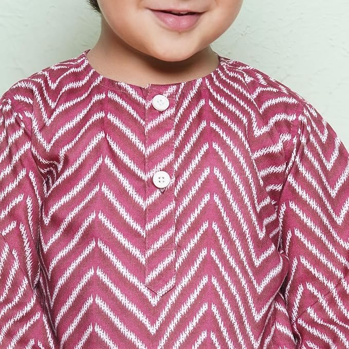 Image of AJ DEZINES Kids Ethnic Wear Pure Cotton Dhoti Kurta Set For Boys