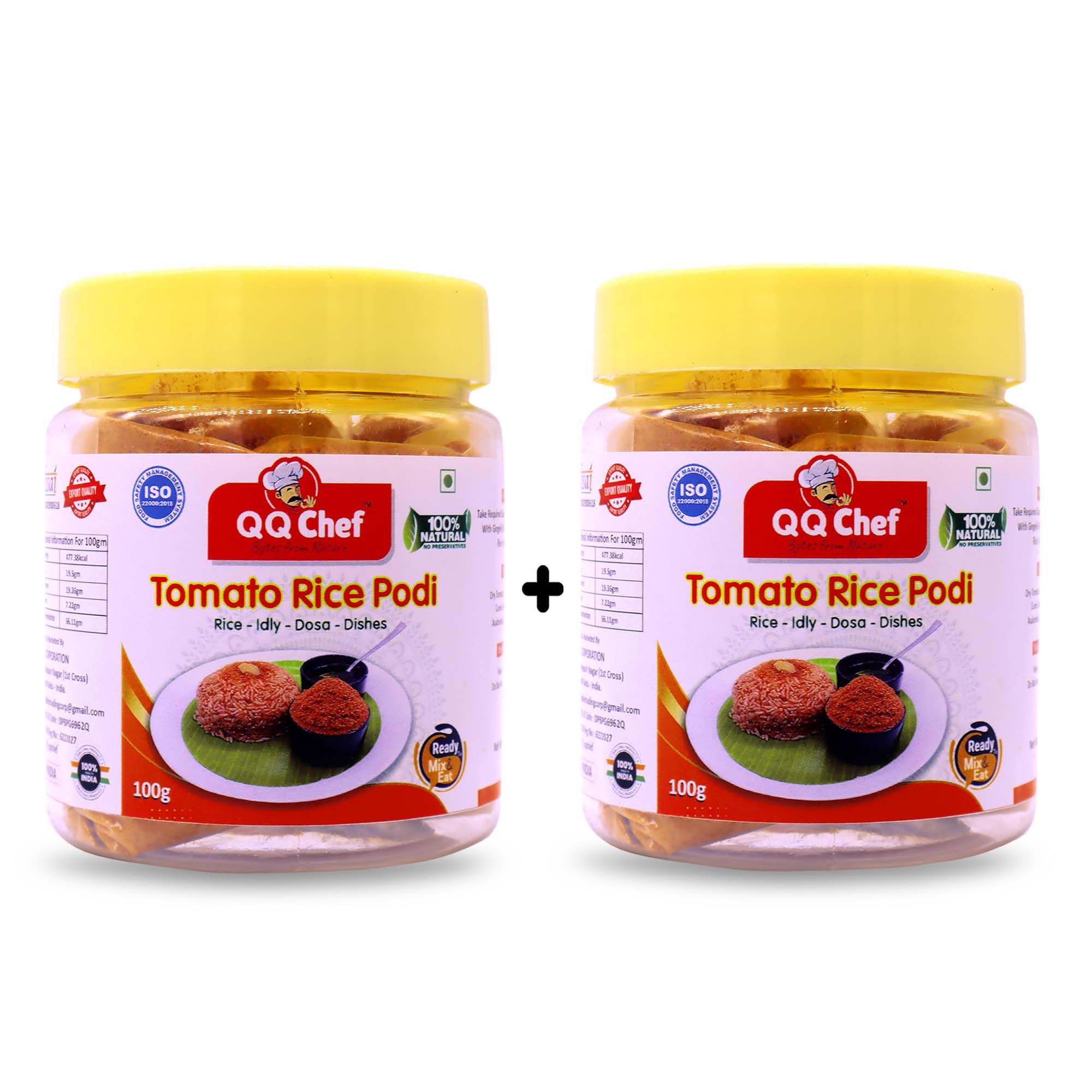 QQChef Tomato Rice Powder Paruppu Podi 2 Combo for Rice, Idly, Dosa, Dishes (100gm x2 Pcs) (B0CXJK8MM3) Amazon Price History, Amazon Price Tracker