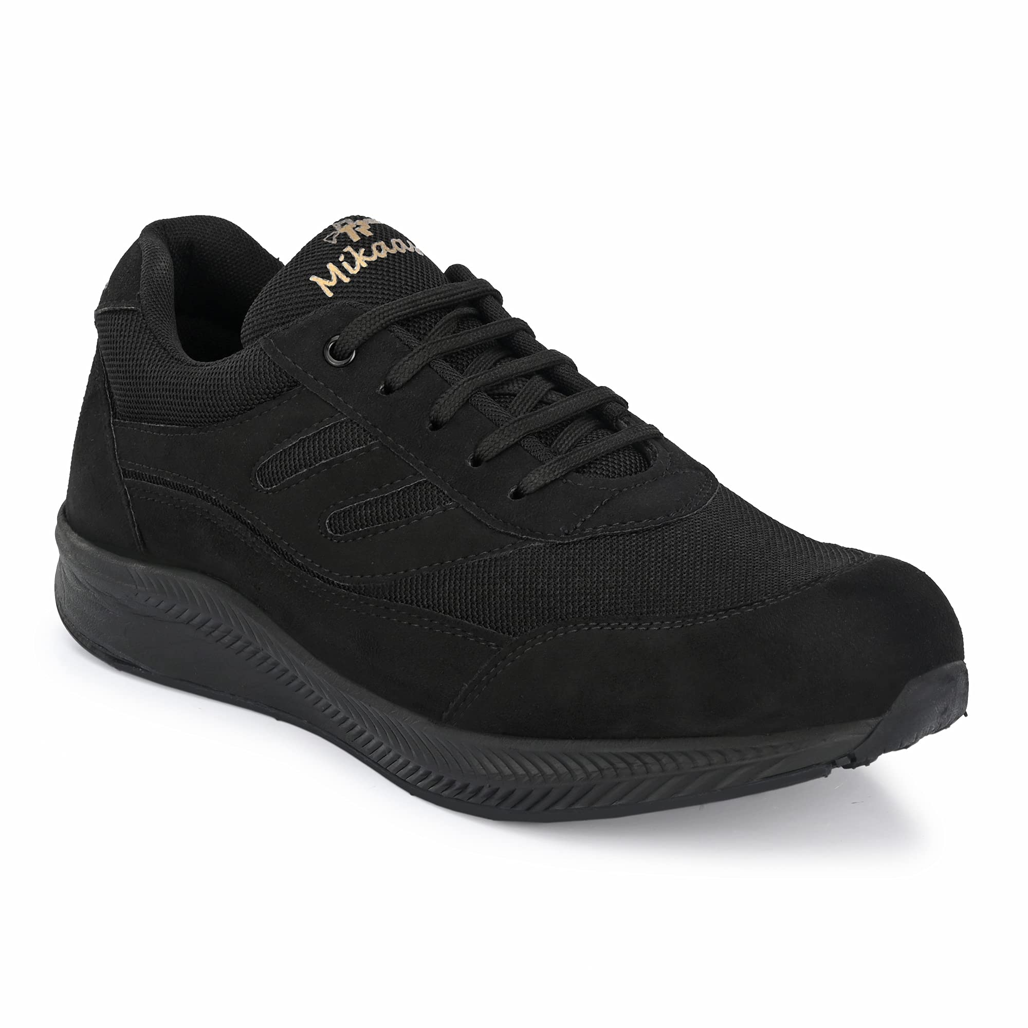 Mikaasa Black Military Joggers Running Leather Shoes for Men 6 UK/IND (B09DPPDX34) Amazon Price History, Amazon Price Tracker