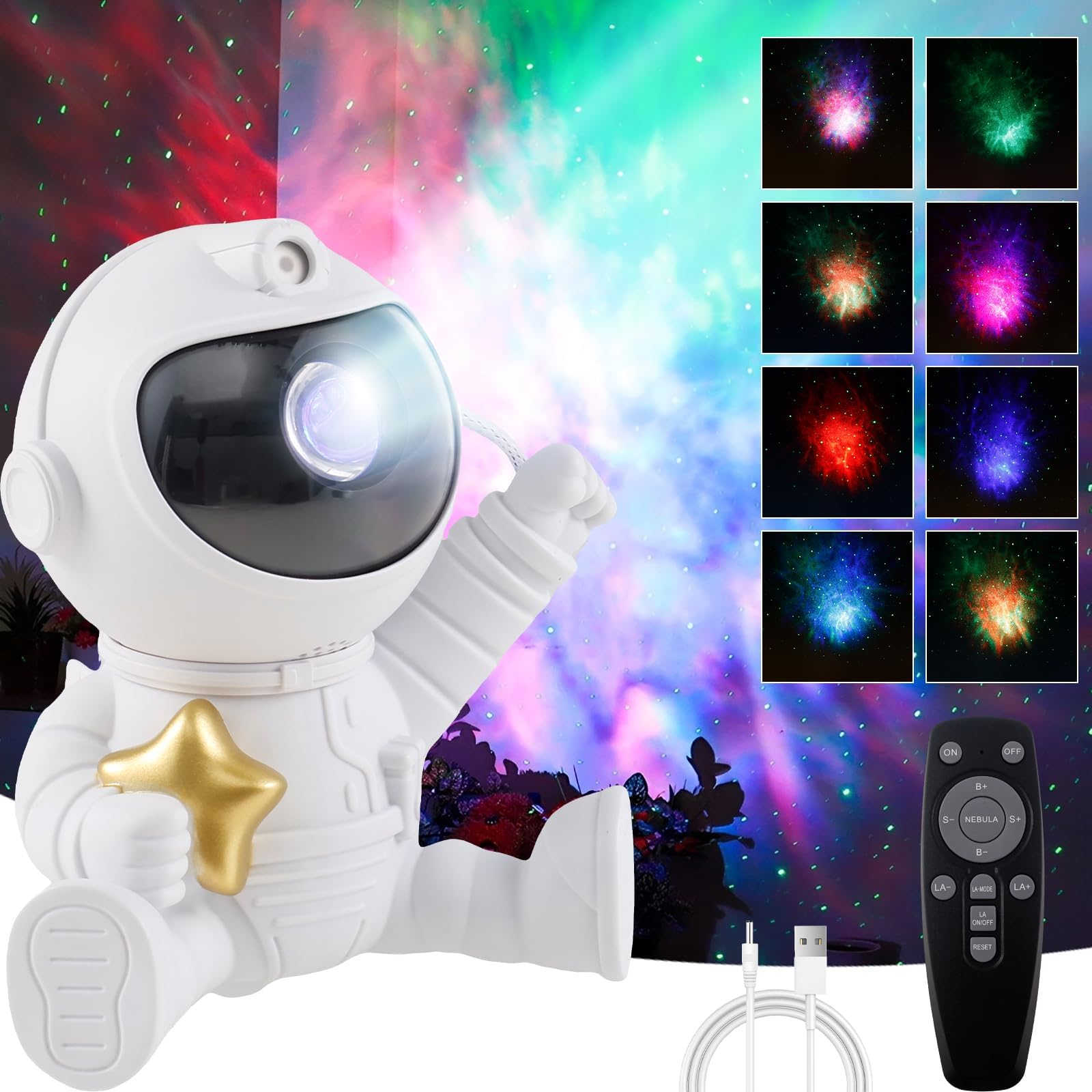 Astronaut Galaxy Projector Starry Night Light Projector, Astronaut