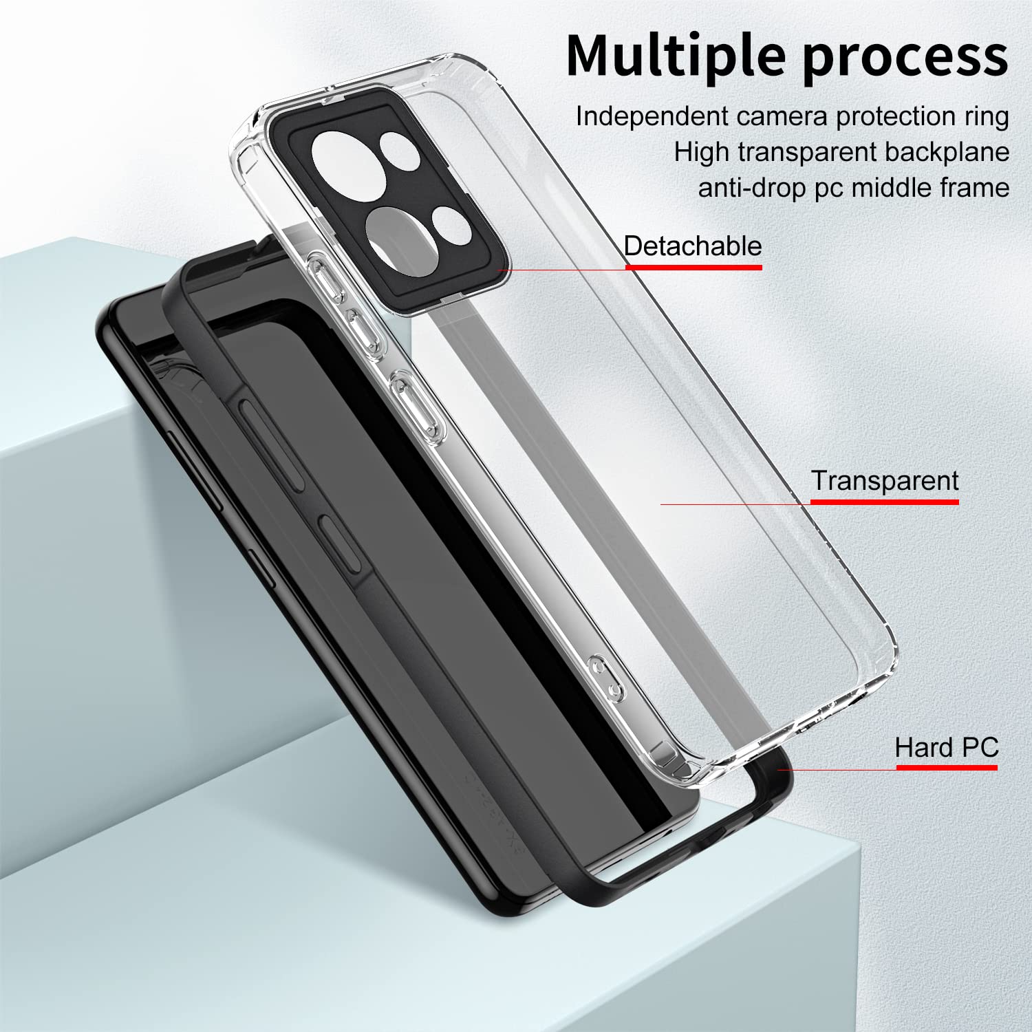 XINYEXIN Coque pour Oppo Reno8 5G (6.4), Etui Téléphone