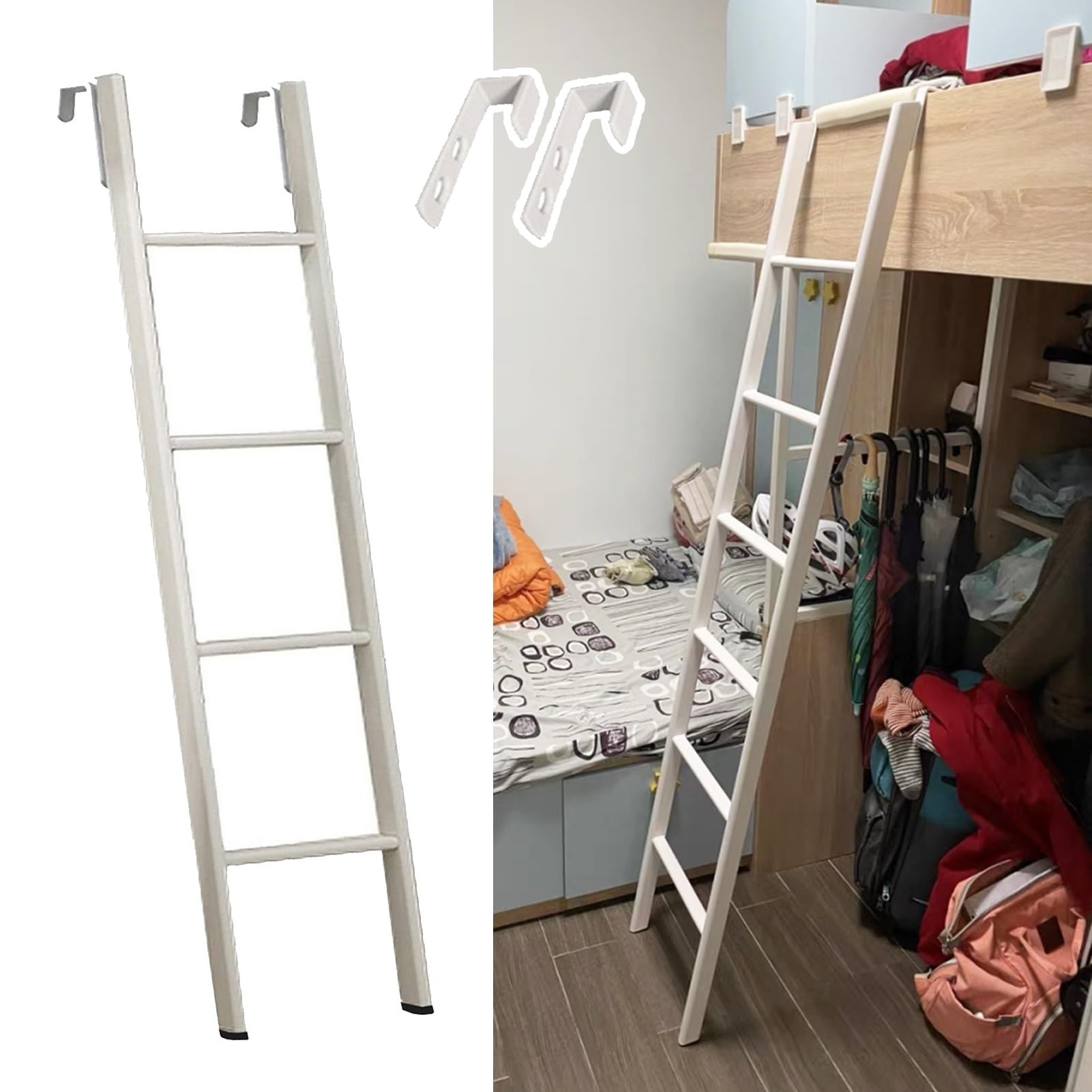 Bettleiter, Etagenbettleiter, 45"/50"/55"/59" Höhe, Leiter für (Größe: 150 cm/59")