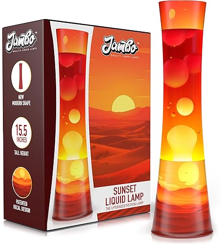 JAMBO 15.5" The Upgraded Motion Lamp, Sunset Decal Motion Light,