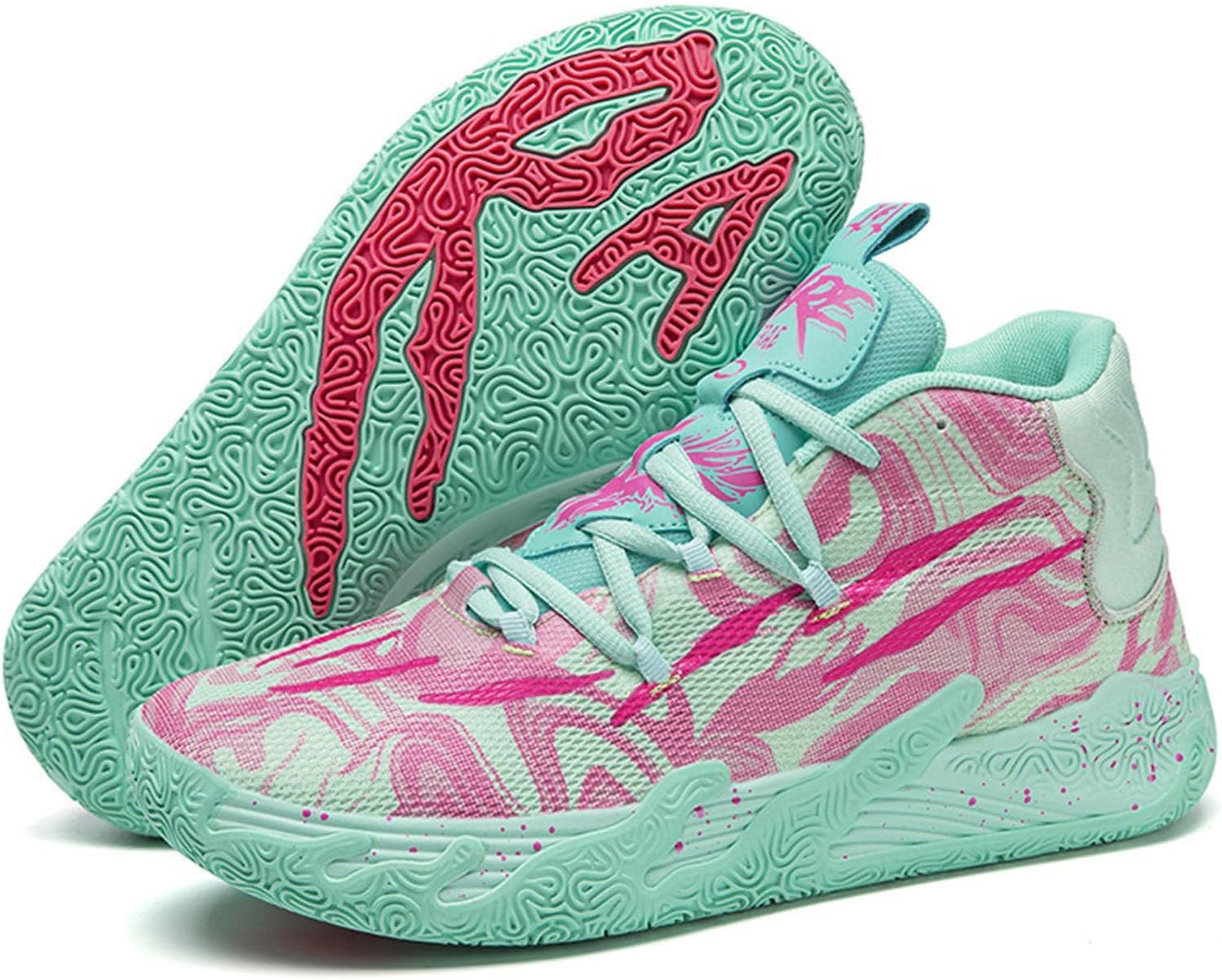 Zapatillas de Baloncesto para Hombre Aire Antideslizantes Hombre Zapatillas de Deporte Moda Calzado de Baloncesto Zapatos de Baloncesto Masculino Gimnasio (MT-D7, 39EU)