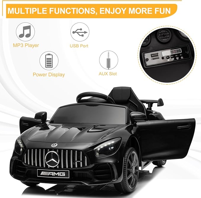 Coche Eléctrico 12V Mercedes Benz AMG GTR con Control Remoto miniatura 4