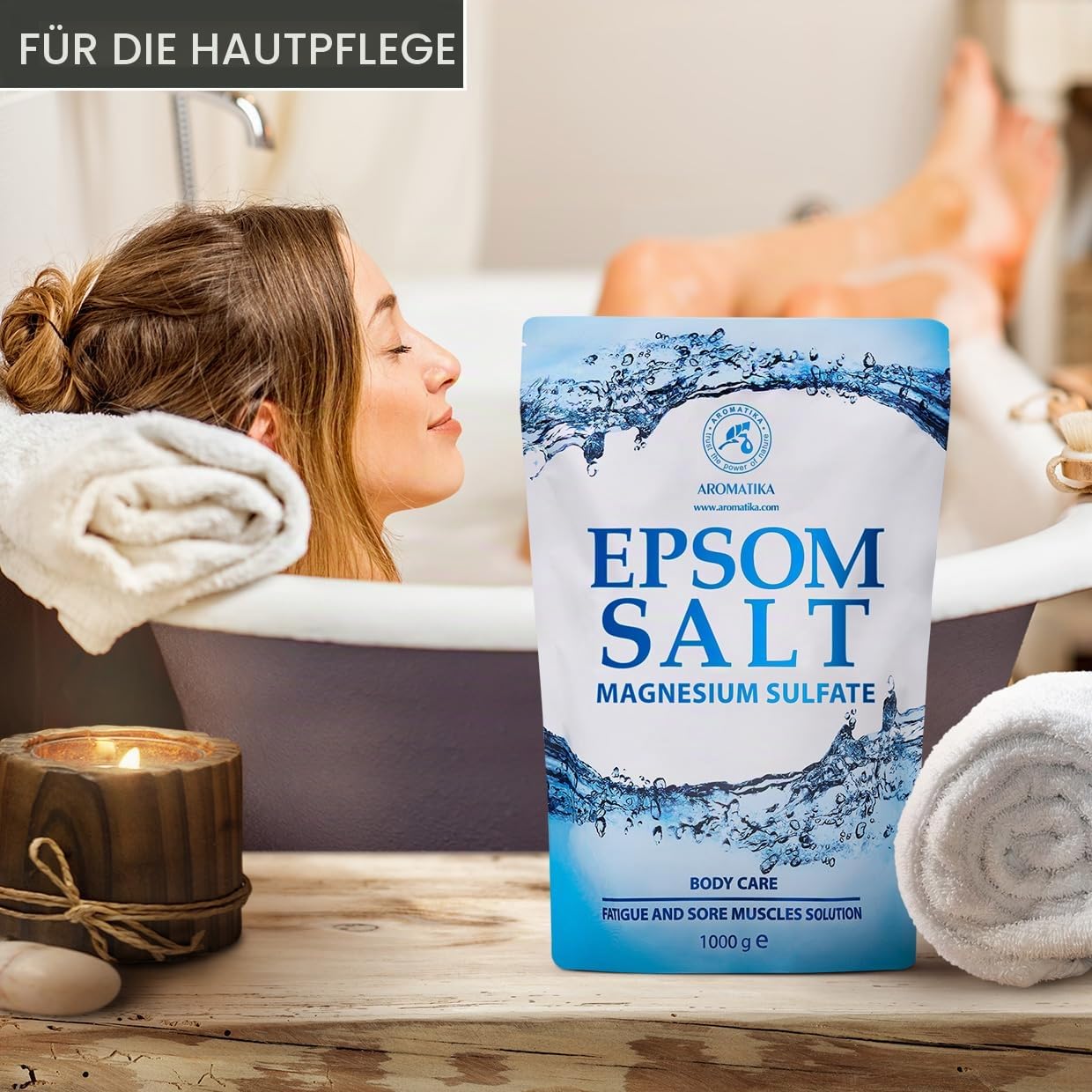 Epsom Salz 5kg - Bittersalz - Magnesiumsulfat - Badesalz für Magnesiumbäder - Natürliches Bittesalz - Bad & Körperpflege - Magnesium Fußbad - Magnesium Badezusatz