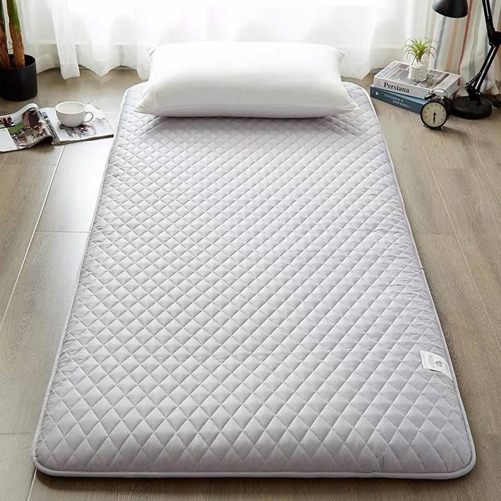 LXBche Memory Foam Mattress, Japanese Floor Mattress, Thicken Tatami Mat Sleeping Pad, Foldable Roll Up Mattress, Dormitory Mattress Pad, Floor Lounger Pillow Bed(4,1.2X2.0m)