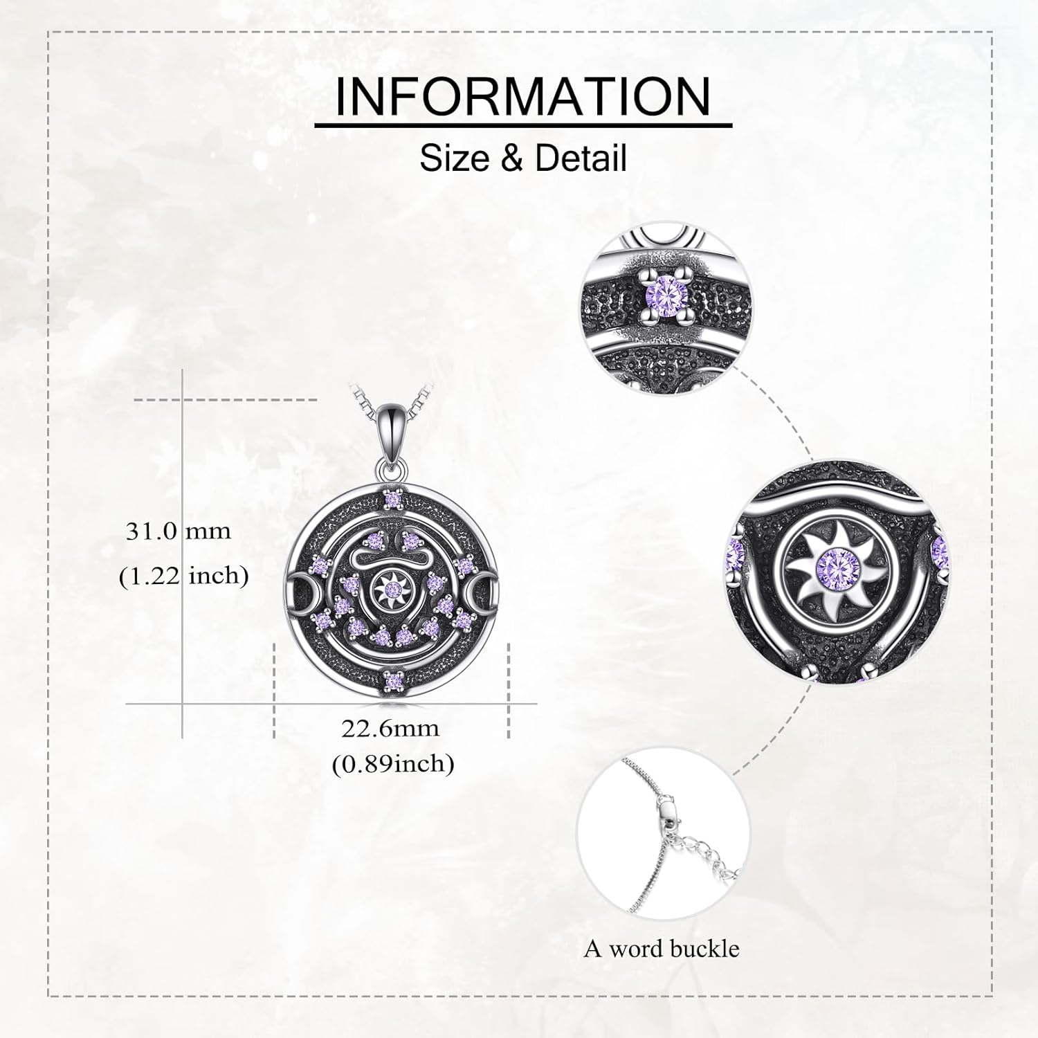 YAFEINI Hecate Wheel Necklace For Women 925 Sterling Silver Hecate Goddess Pendant Wicca Jewelry - Image 5