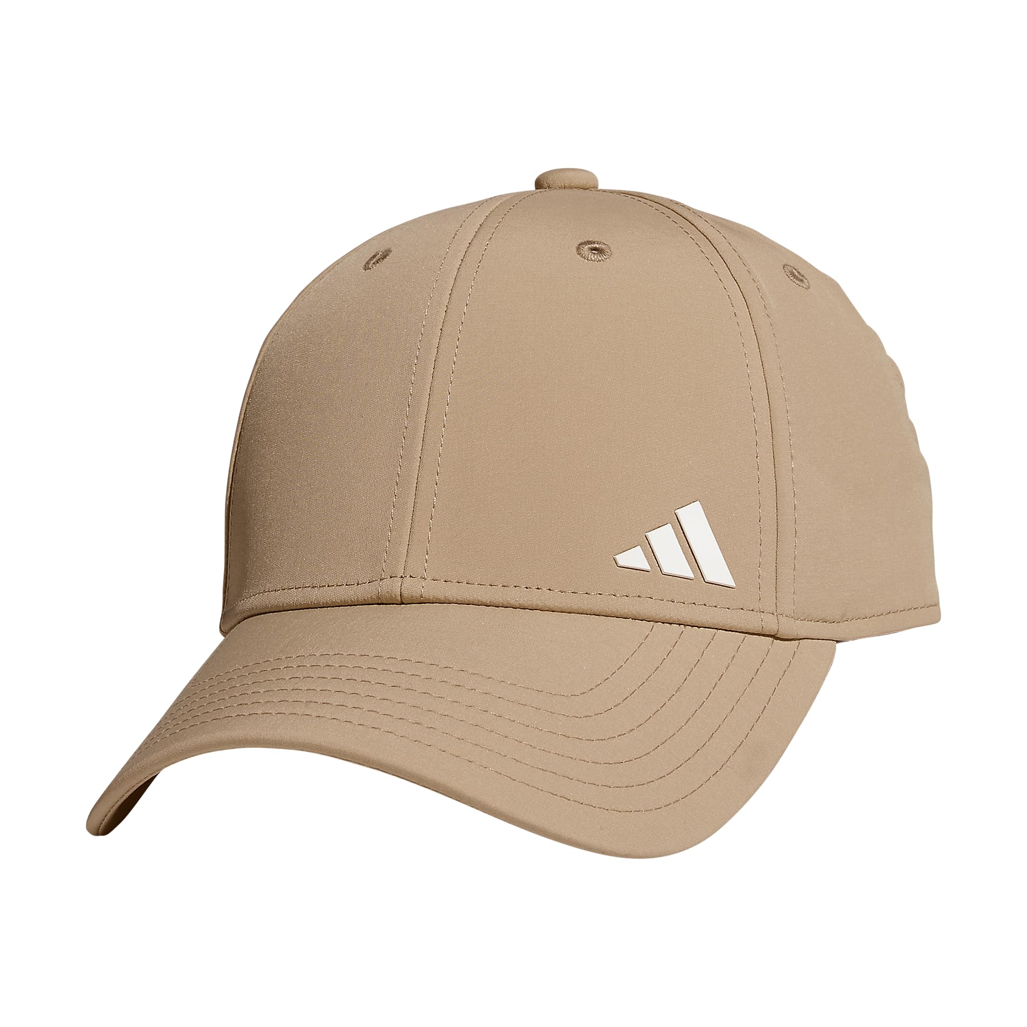 adidas Women's Backless Ponytail Hat Adjustable Fit Baseball Cap, Magic Beige/Off White