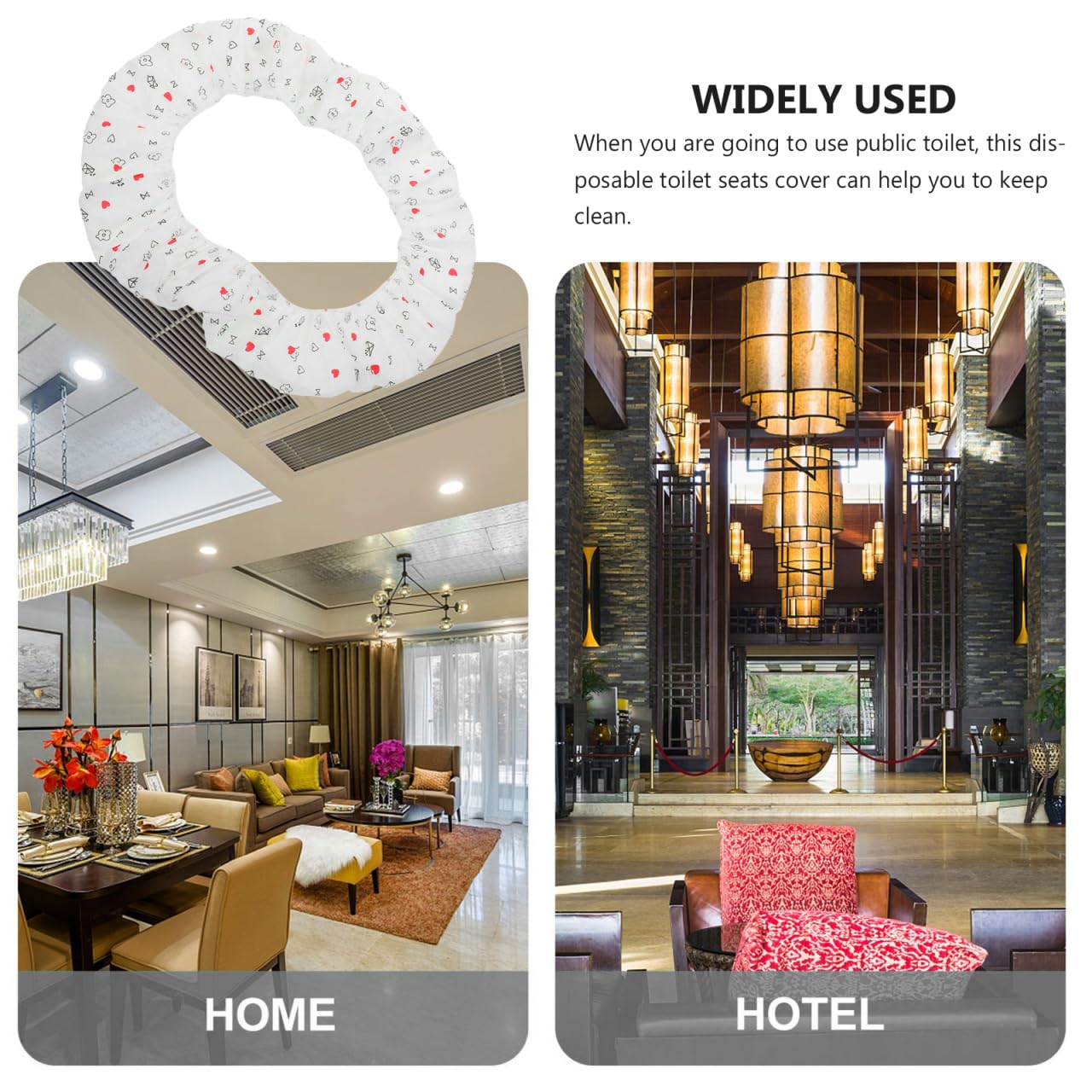 Totority Disposable Toilet Seat Covers Portable Toilet Seats Pad for Travel Hotel Seats Cover Waterproof Public Protection 12 Pack