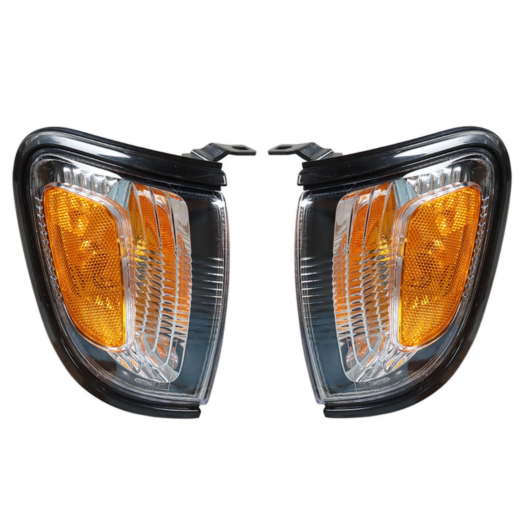 labwork Replacement for Tacoma 2001-2004 Parking/Side Marker Light Assembly Pair Driver and Passenger Side Black