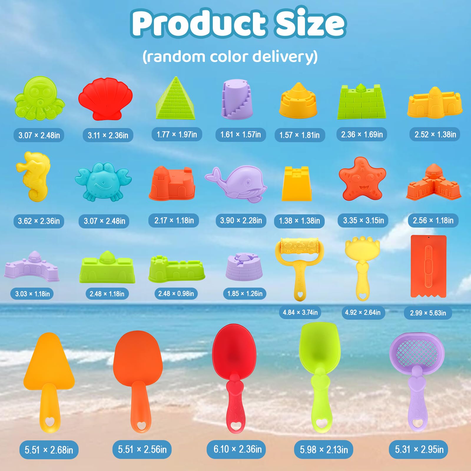 35 Pièces Jouet de Plage, Jouets de Sable de Voyage avec Seau Pliable, Véhicules Construction, Pelle, Ensemble Jeux Jouet Bac a Sable, Jeux de Plage avec Sac en Filet pour Enfants 3 4 5 6 an