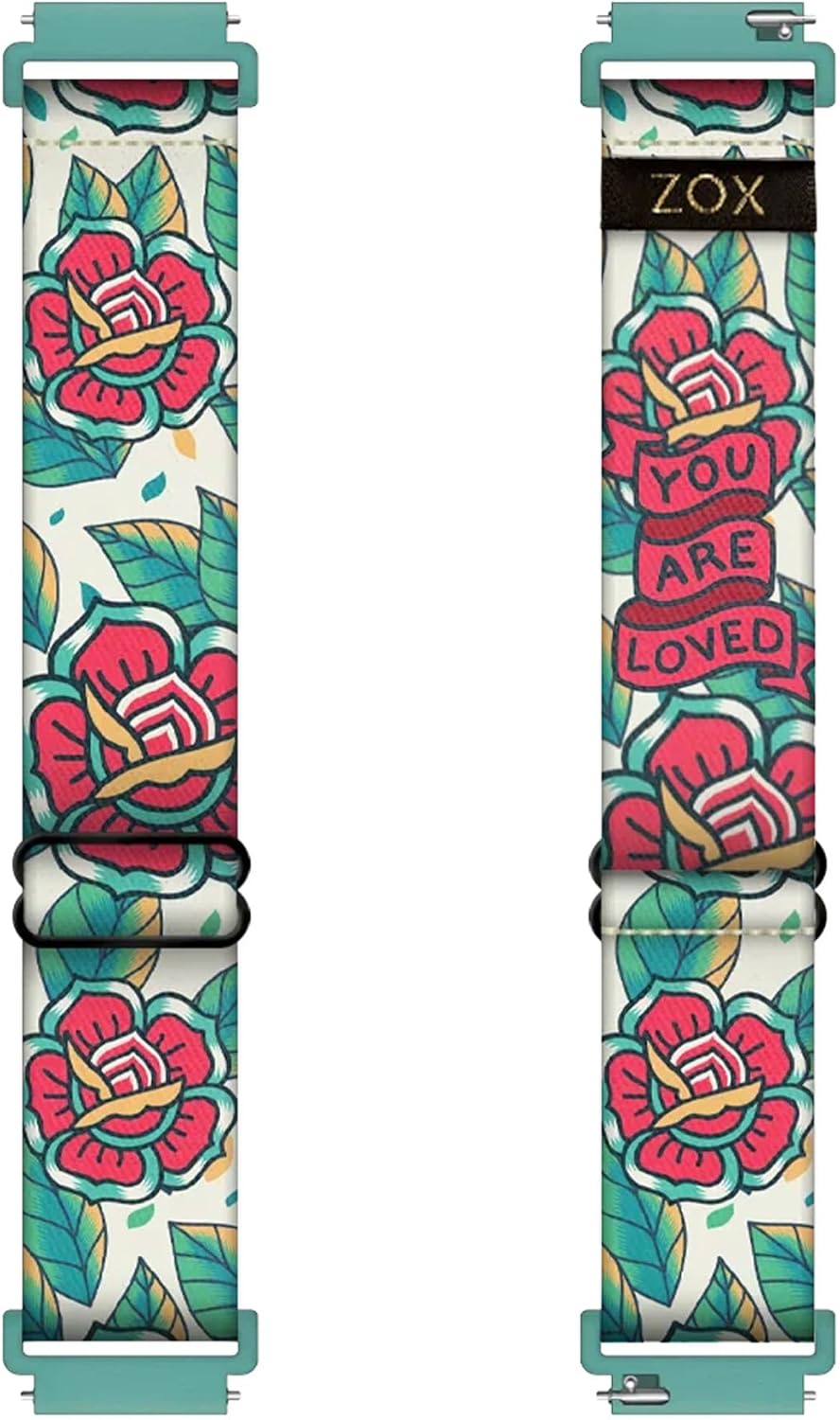 ZOX Android Smart Watch Band – Elastic Band with Motivational Affirmations and Beautiful Artwork – Gifts for Men, Women & Kids