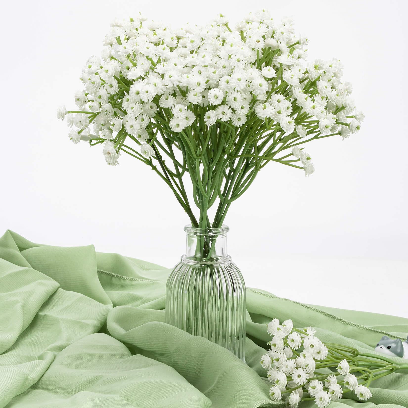 Amazon.com: MAQIHAN 10 Baby Breath Artificial Flowers - 7.6" Babies ...