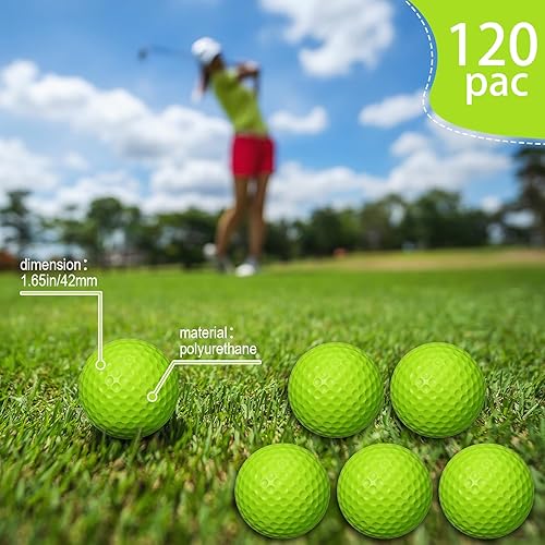 Miniatura 2 de Yilloog Paquete de 120 pelotas de práctica de golf de espuma a granel, pelotas de golf de espuma para práctica de golf, sensación realista y pelotas