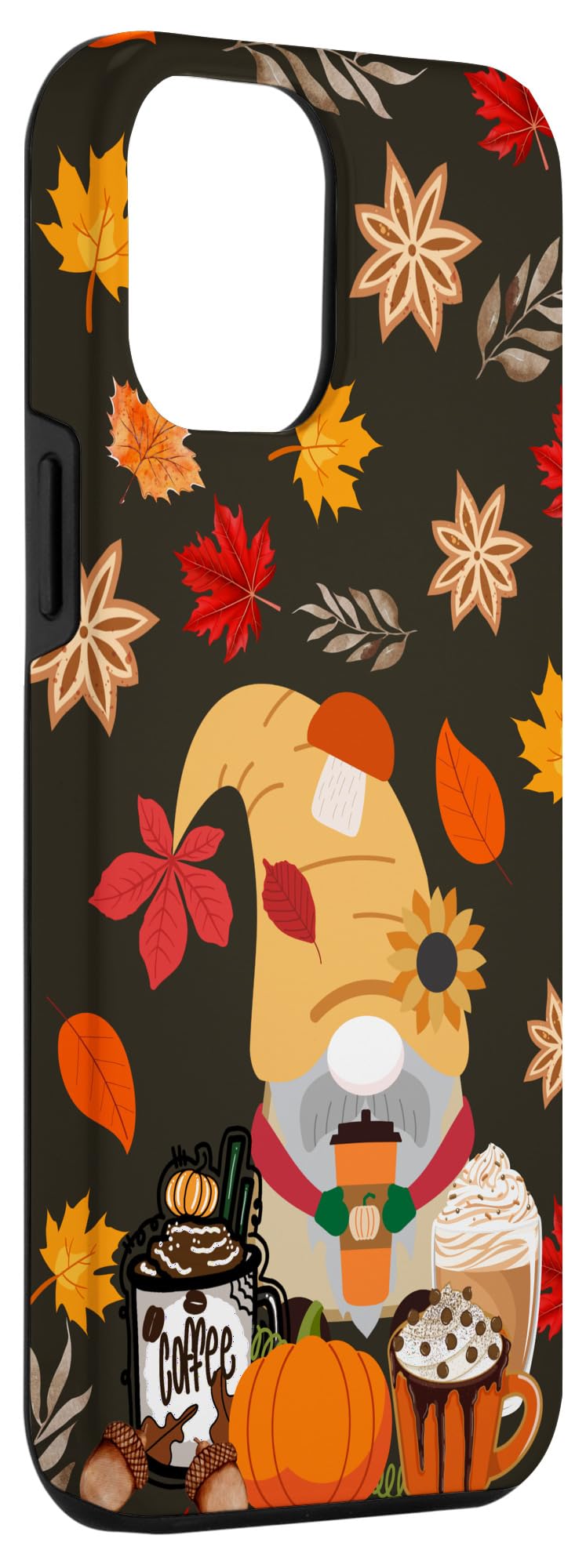 iPhone 15 Plus Fall Yall Gnome Thanksgiving Cute Leaves And Pumpkin Spice Case - Image 3