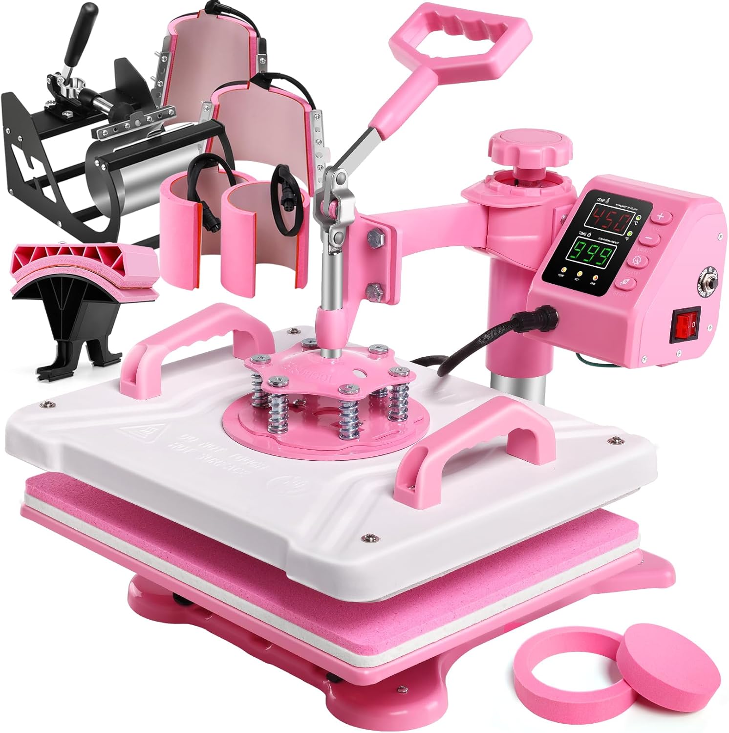 Termofijadora Whubefy 8 en 1 para Camisetas 12x15 Pulgadas